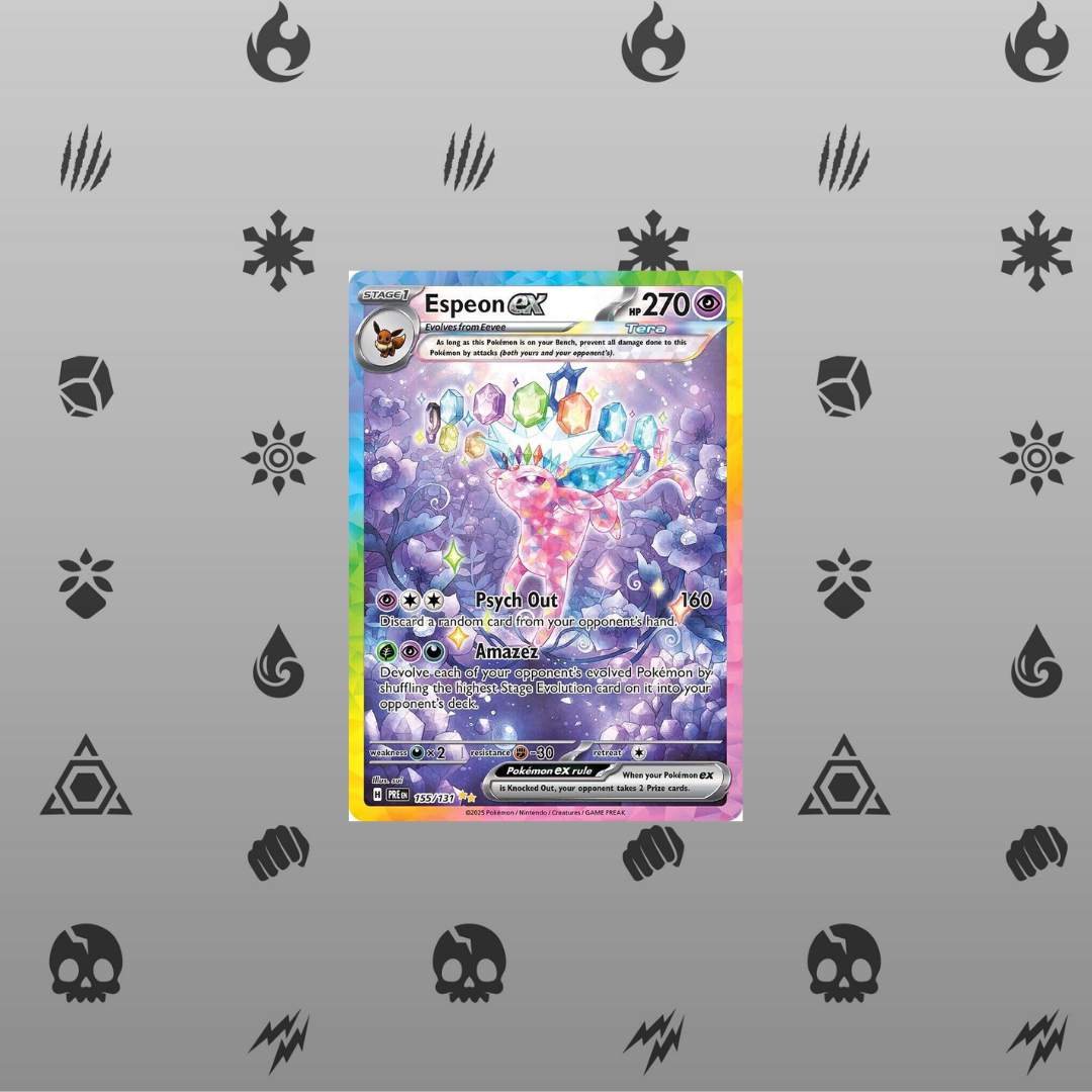 Pokemon Prismatic Evolutions Espeon/Psiana EX 155/131 EN NM