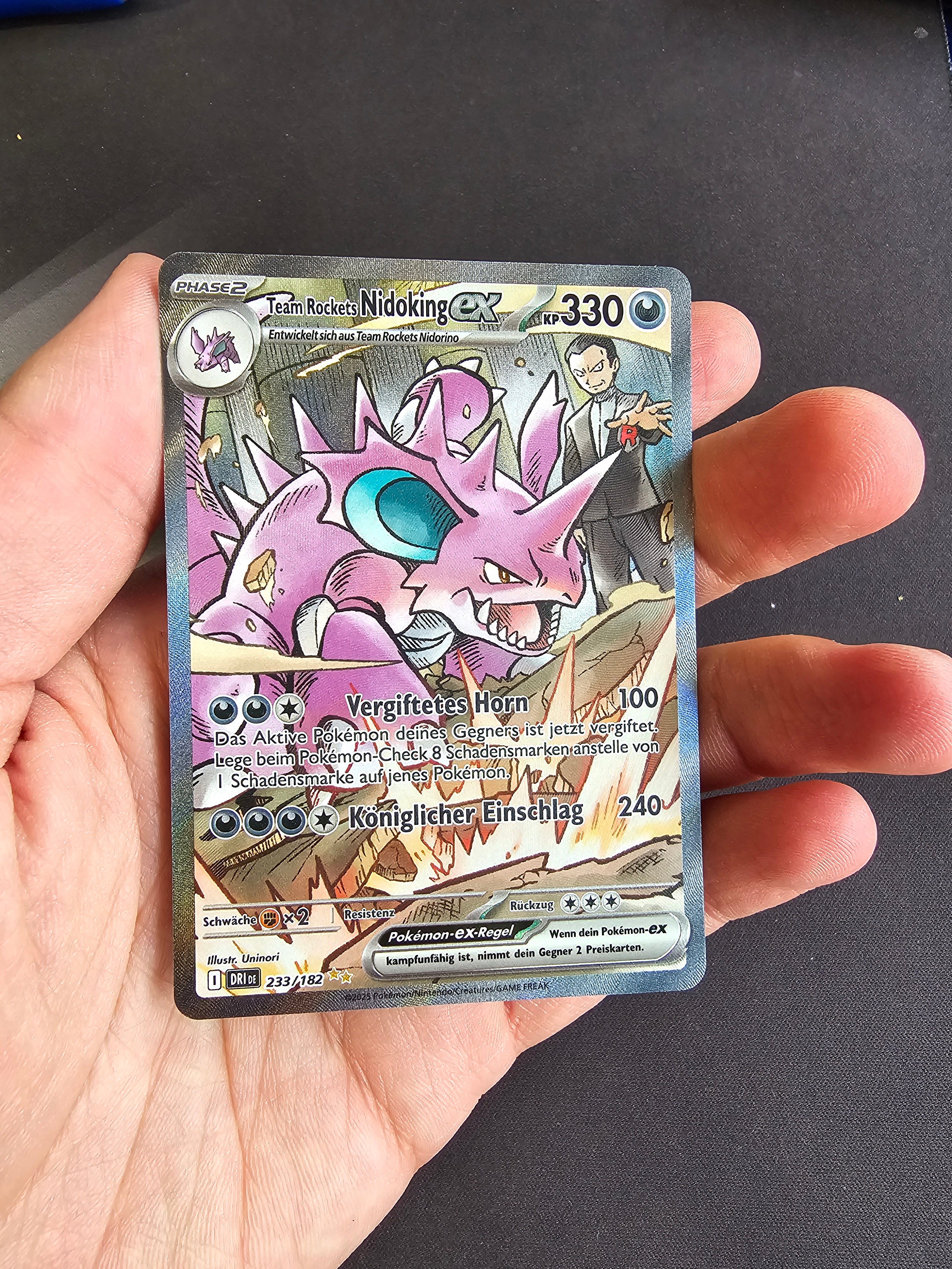 Pokemon Ewige Rivalen Team Rockets Nidoking ex SIR 233/182 Near Mint deutsch