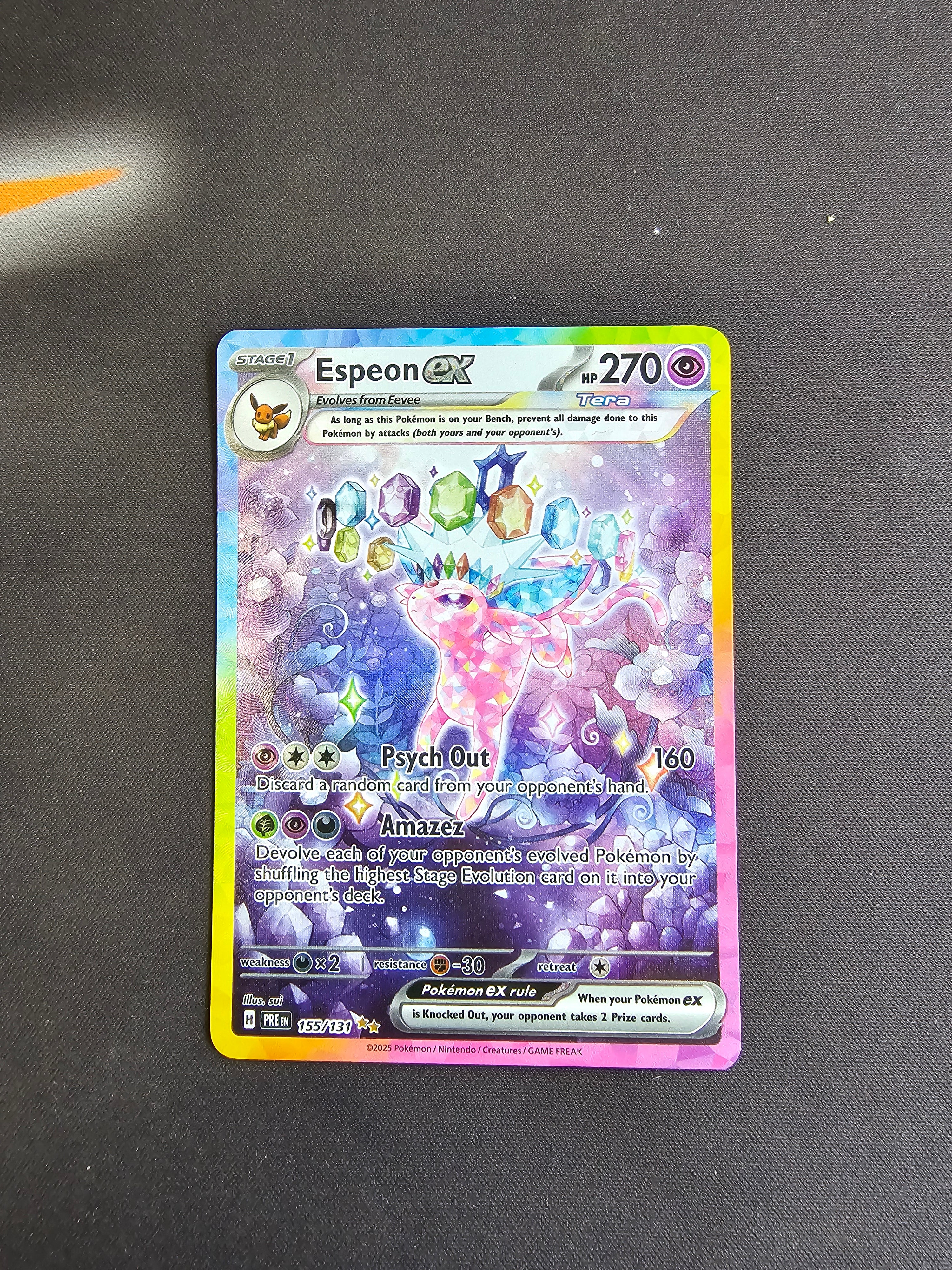 Pokemon Prismatic Evolutions Espeon/Psiana EX 155/131 EN NM