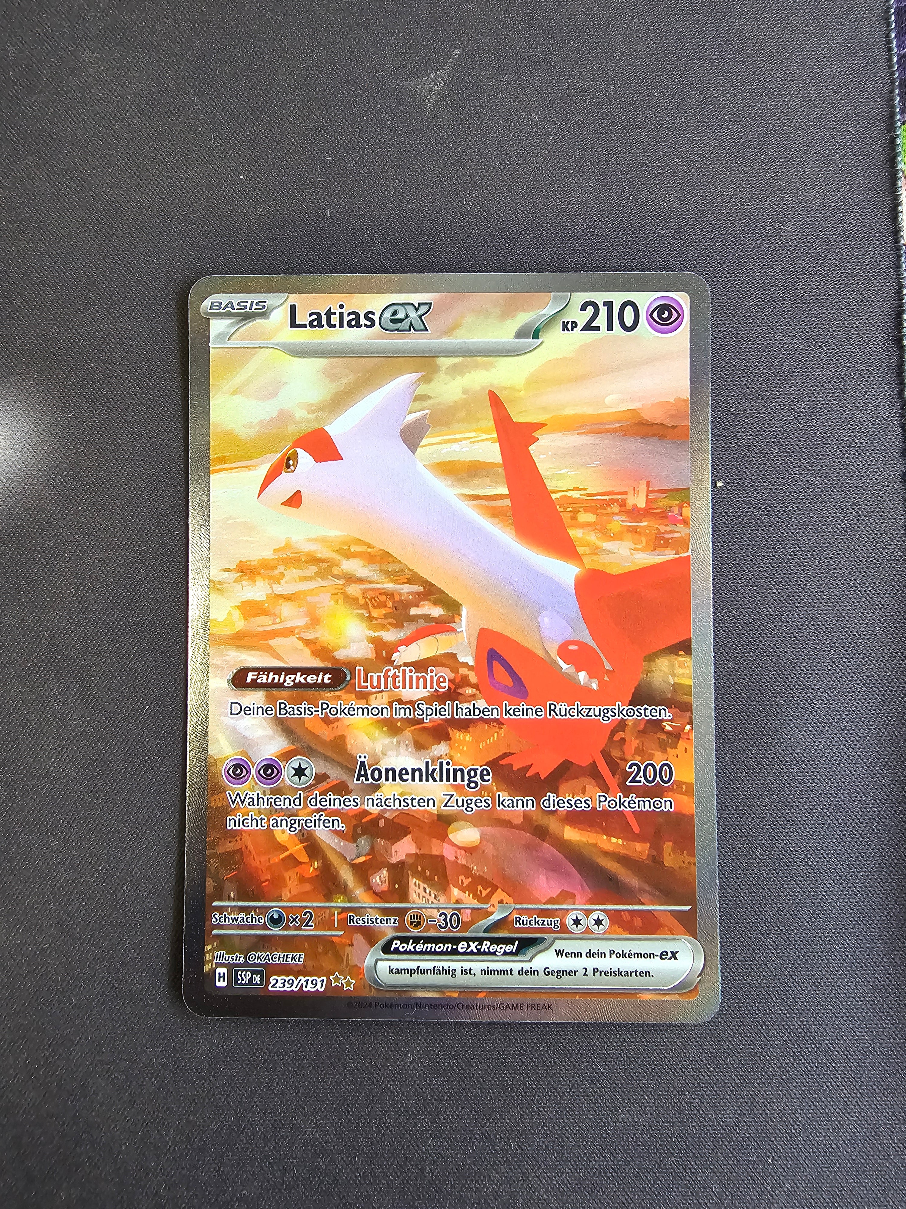 Pokemon Stürmische Funken Latias ex Alt Art 239/191 Near Mint deutsch