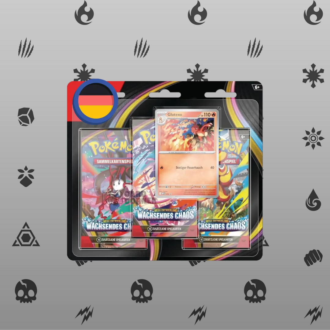 Pokemon Wachsendes Chaos 3-Pack Blister - Deutsch