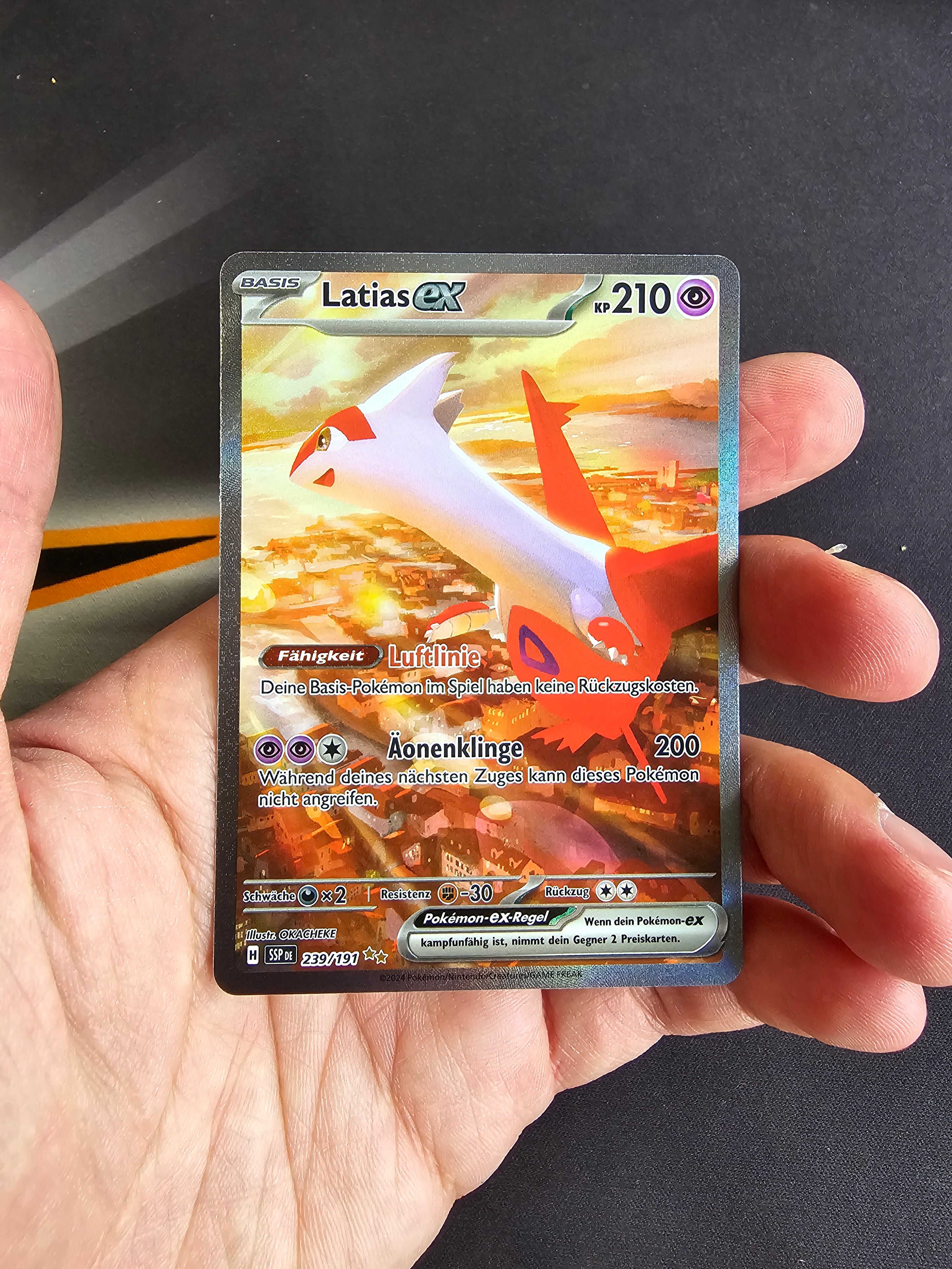 Pokemon Stürmische Funken Latias ex Alt Art 239/191 Near Mint deutsch