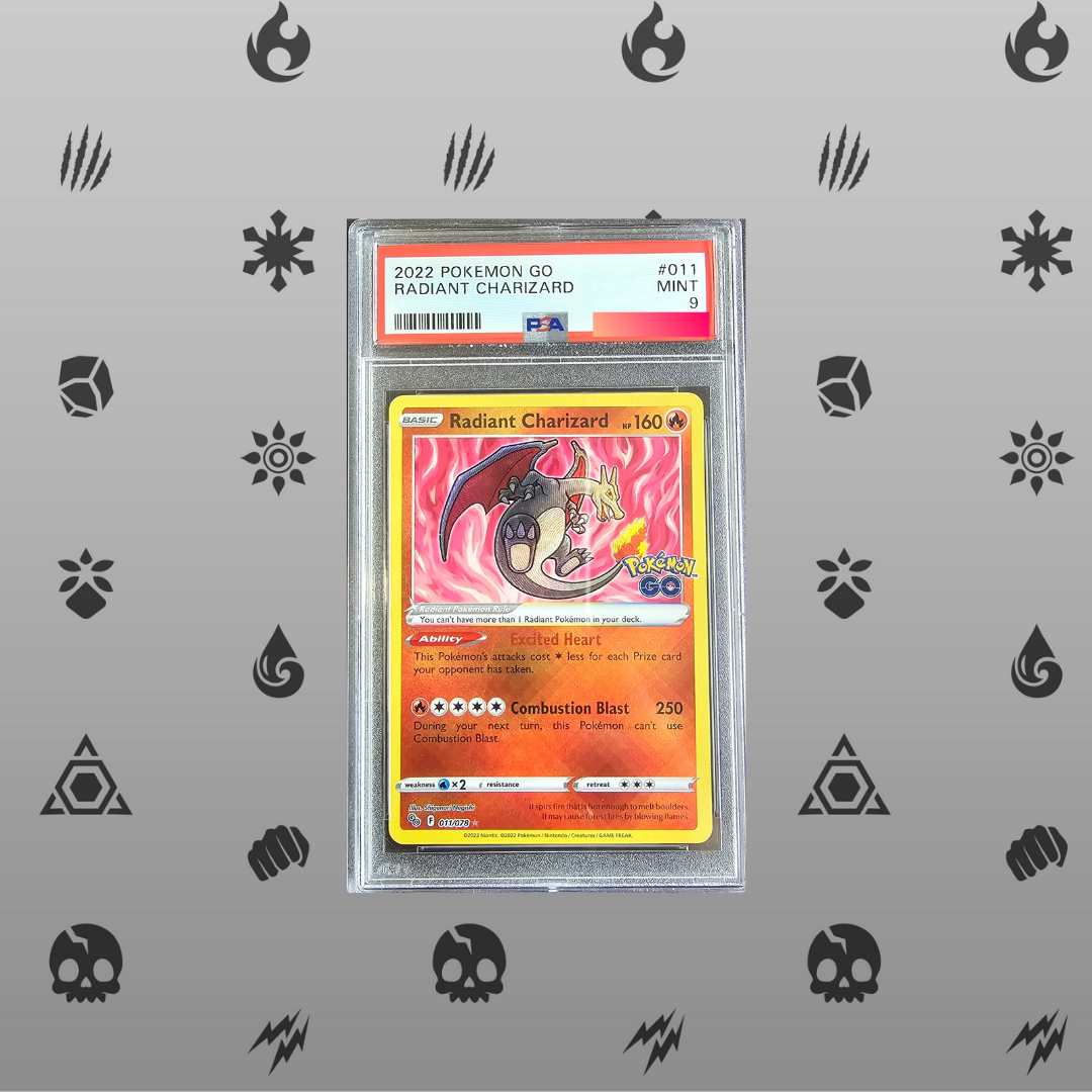 Pokemon Karte Radiant Charizard 011/078 Pokemon GO PSA 9 Stamped Rever Pokemon Karte Radiant Charizard 011/078 Pokemon GO PSA 9 Stamped Rever