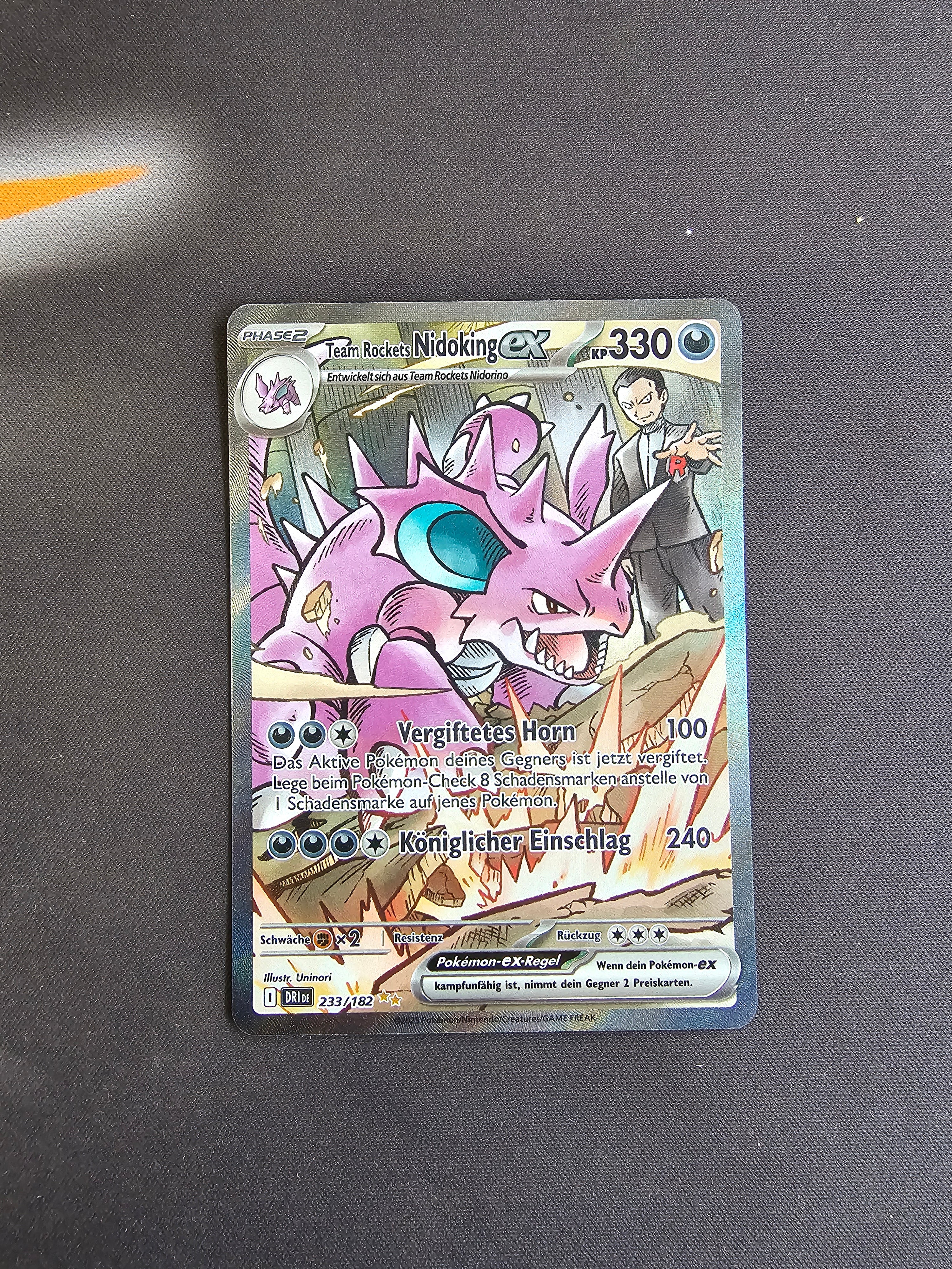Pokemon Ewige Rivalen Team Rockets Nidoking ex SIR 233/182 Near Mint deutsch
