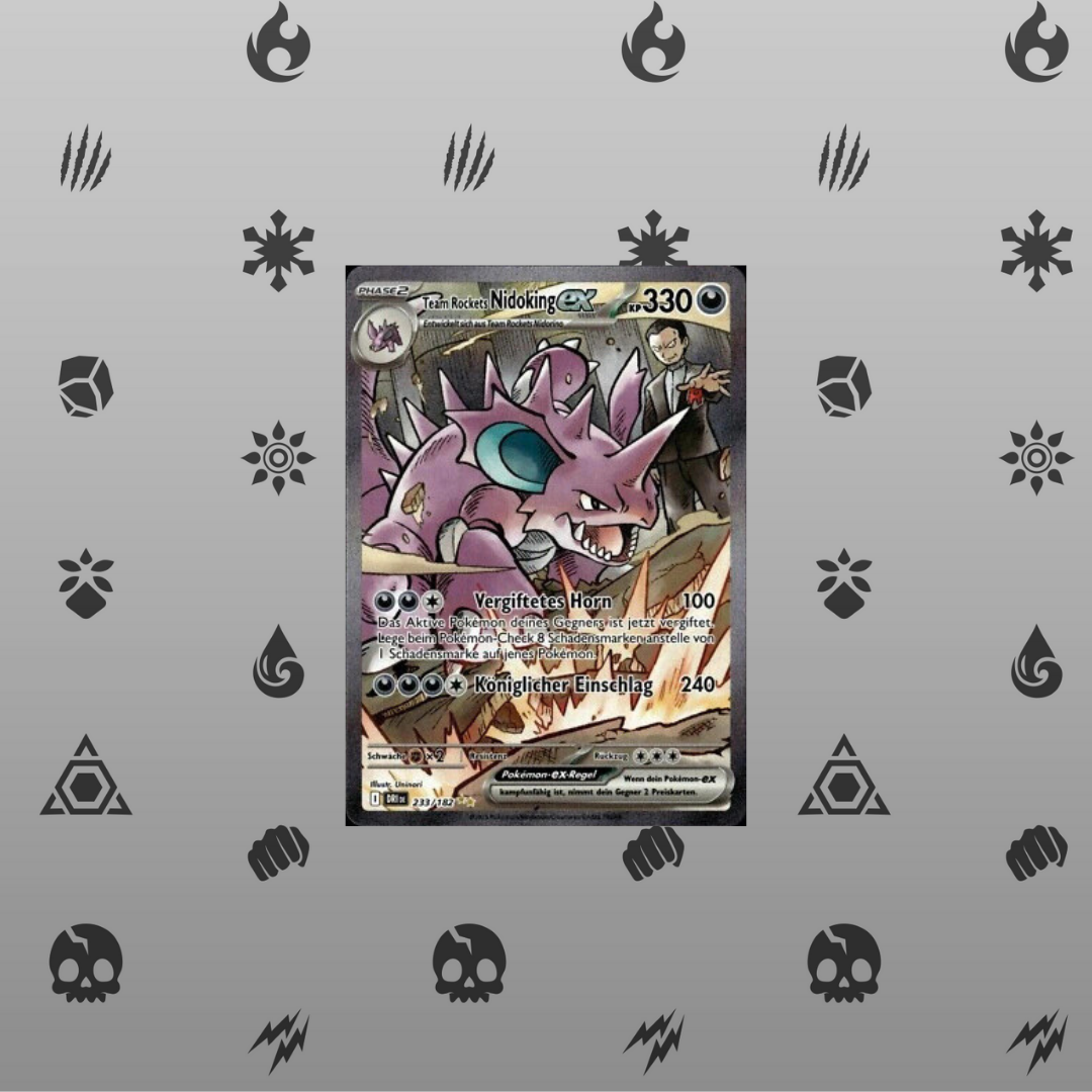 Pokemon Ewige Rivalen Team Rockets Nidoking ex SIR 233/182 Near Mint deutsch